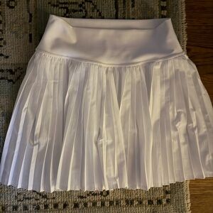ALO Yoga White Pleated Mini Skirt